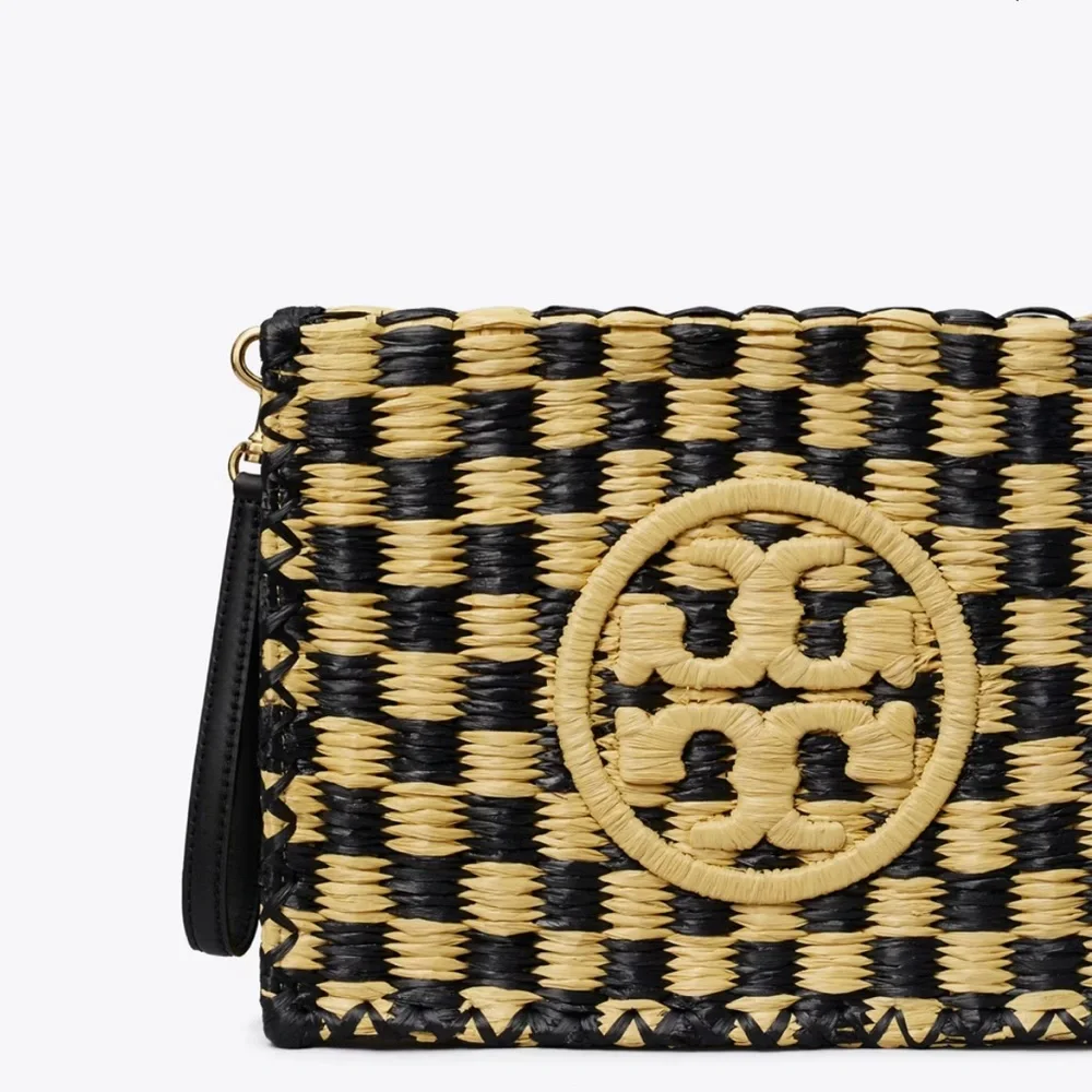 Tory Burch Ella Straw Pouch - Picture 5 of 9